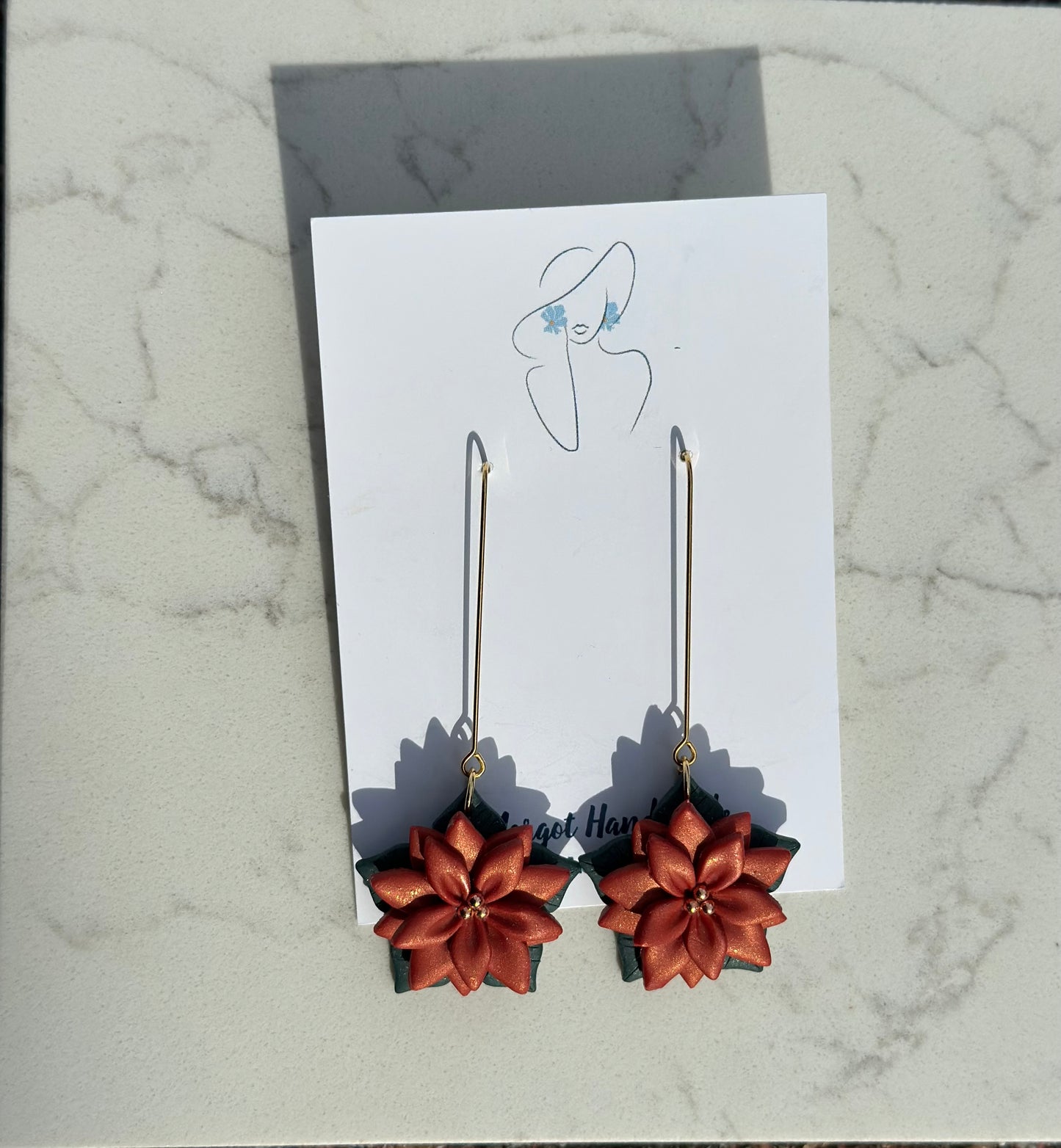 Poinsettia Earrings