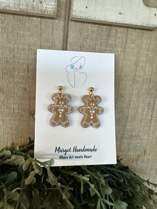 Mouse Gingerbread Earrings