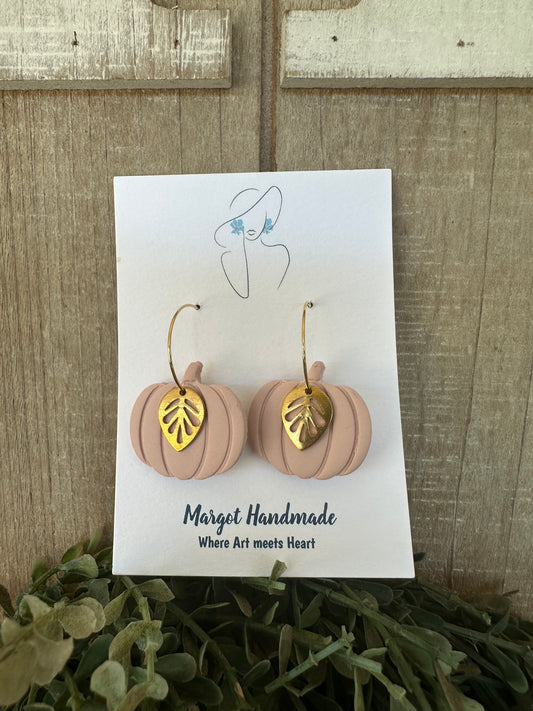 Pink Pumpkin Earrings