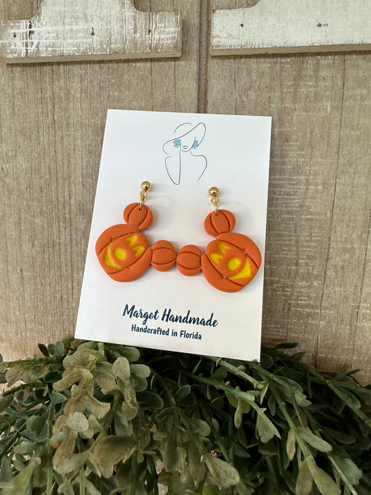 Pumpkin Mouse Earrings