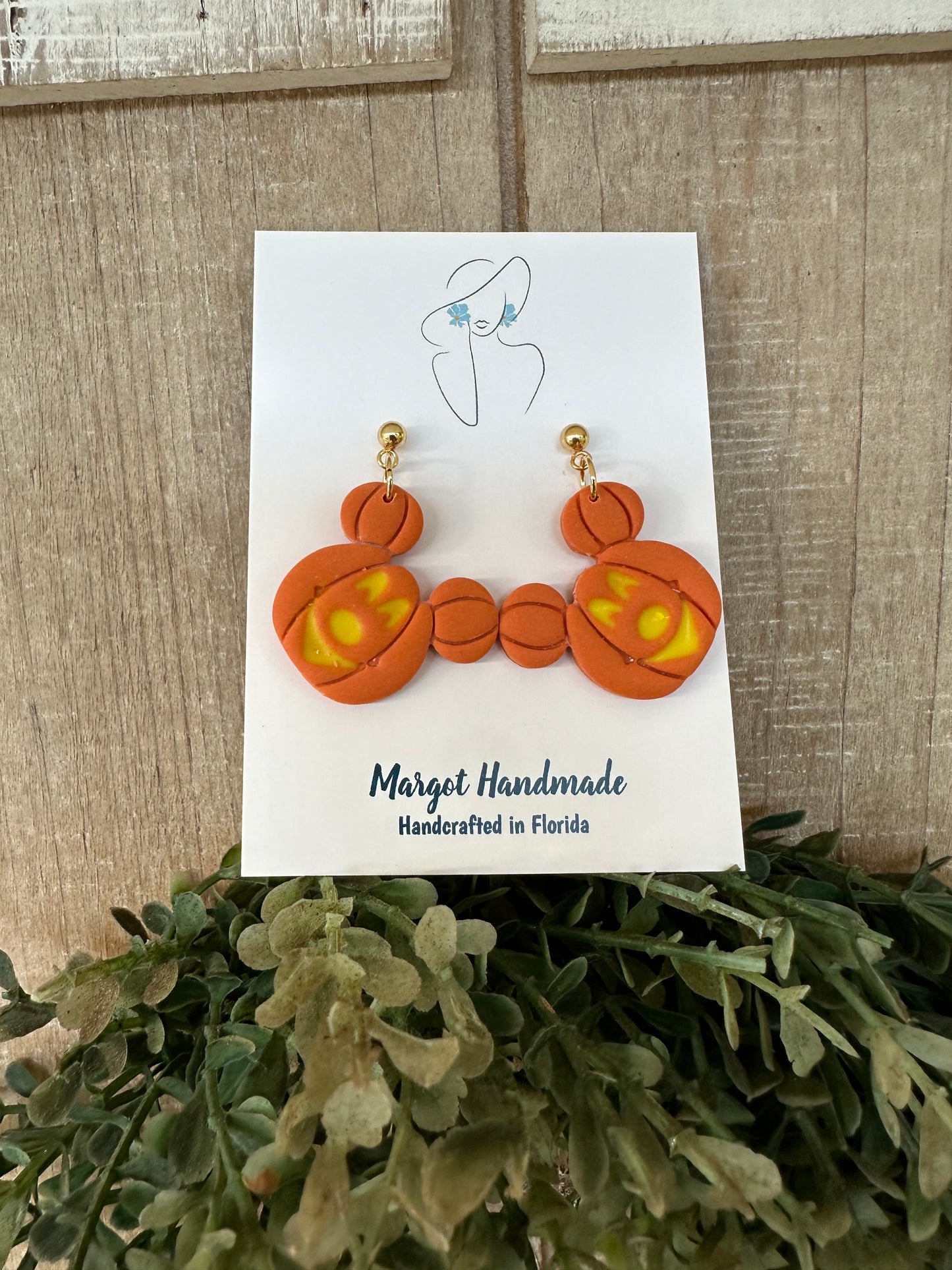 Pumpkin Mouse Earrings