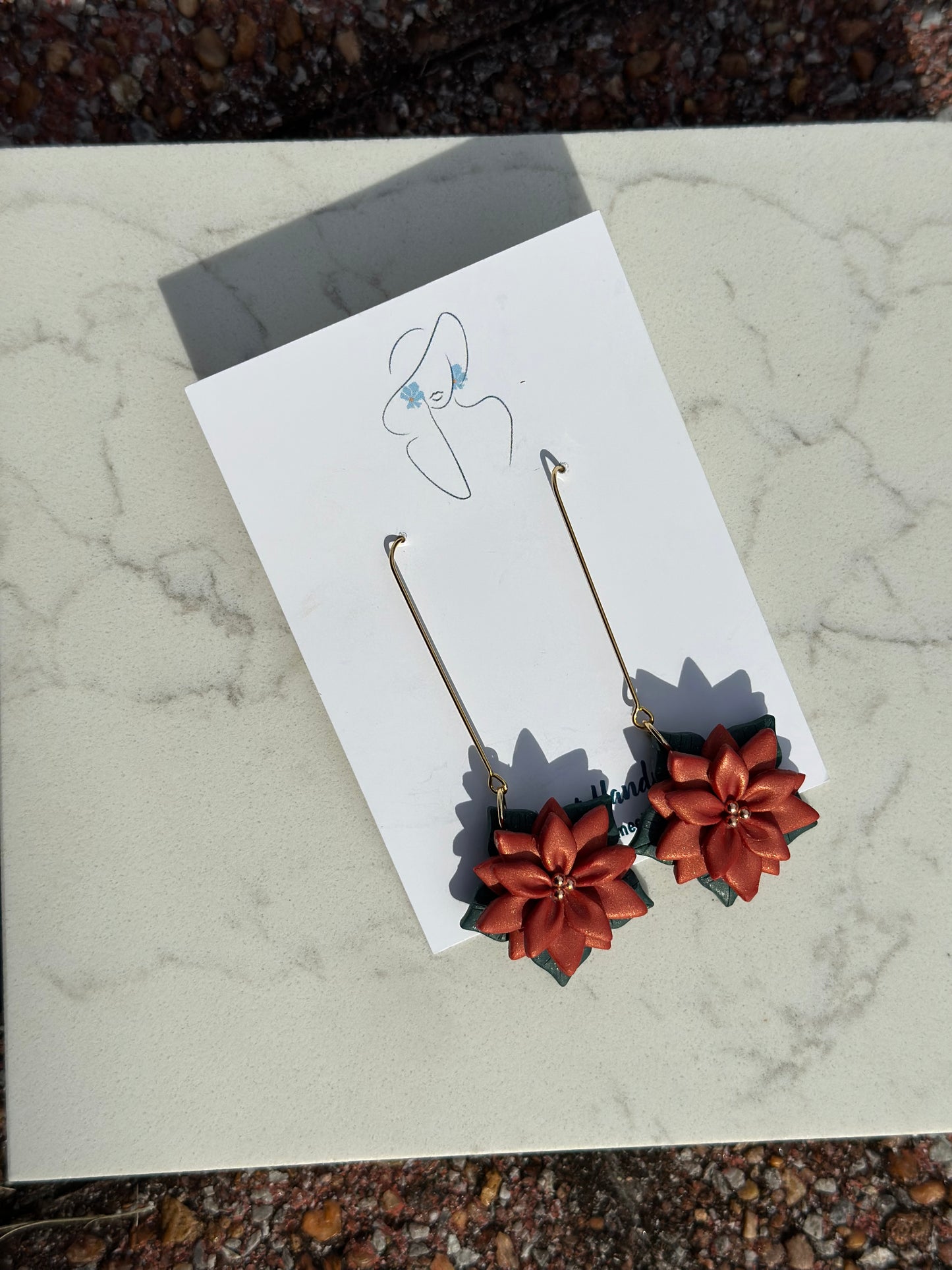 Poinsettia Earrings